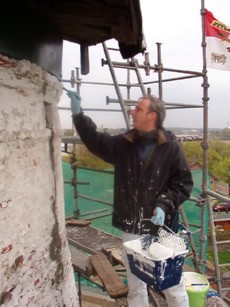 Berensen schilderwerk ook aan de molen